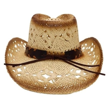 Charming TOVOSO Straw Cowboy Hat - Perfect for All Outdoors