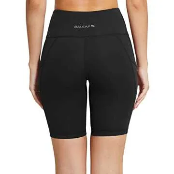 BALEAF Women's Stylish Biker Shorts with Pockets