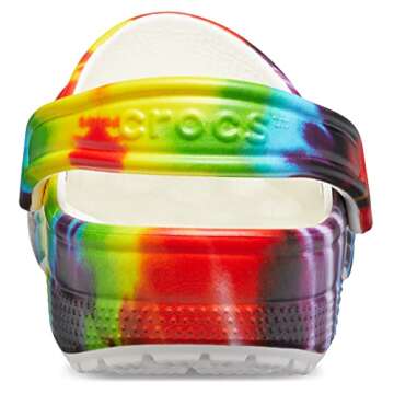 Crocs Unisex-Adult Classic Tie Dye Clogs, Multi, 10 Women/8 Men