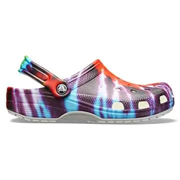 Crocs Unisex-Adult Classic Tie Dye Clogs, Multi, 10 Women/8 Men