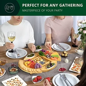 Royal Craft Wood Cheese Board Set for Charcuterie Lovers