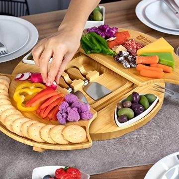Royal Craft Wood Cheese Board Set for Charcuterie Lovers