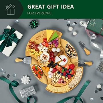 Royal Craft Wood Cheese Board Set for Charcuterie Lovers