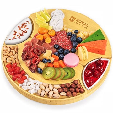 Royal Craft Wood Cheese Board Set for Charcuterie Lovers