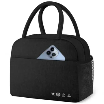 KUBYA Lunch Bag Women, Lunch Box for Women Men Insulated Reusable Lunch Bag Large Capacity Lunch Tot...