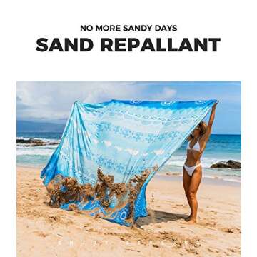 OCOOPA Bohemian Beach Blanket - 10'X 9' Waterproof & Sandproof