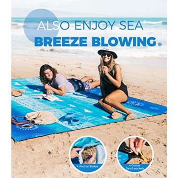 OCOOPA Bohemian Beach Blanket - 10'X 9' Waterproof & Sandproof