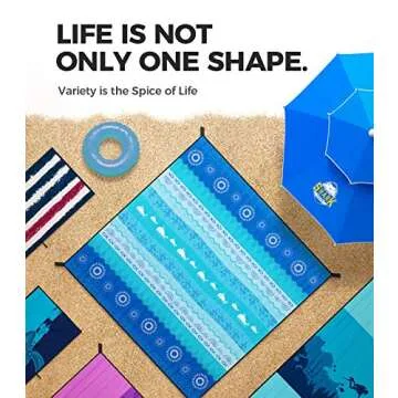 OCOOPA Bohemian Beach Blanket - 10'X 9' Waterproof & Sandproof