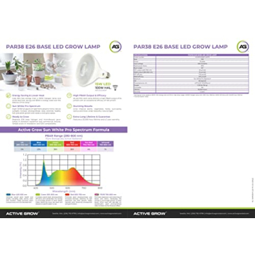 Active Grow 15W PAR38 LED Grow Light - Full Spectrum