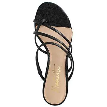 Nanette Nanette Lepore womens DAHLIA Heeled Sandal , Black , 8 medium US