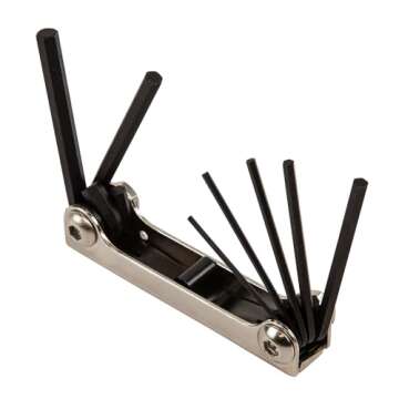 Klein Tools Folding Hex Key Set with 7 Metric Sizes