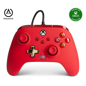 PowerA Wired Controller for Xbox Series X|S, Red with Custom Buttons