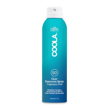 COOLA Organic Sunscreen SPF 50 Sunblock Spray, Dermatologist Tested Skin Care for Daily Protection, ...