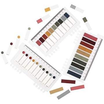 Morandi Sticky Notes, Writable Index Tabs, Set of 10 x 3 Packs Colorful Macaron Memo Stickers, for Books, Folders, Monitors, 200 Pieces/Pack, Vintage