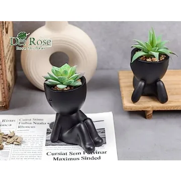 Set of 2 Artificial Succulent Plants for Aesthetic Decor