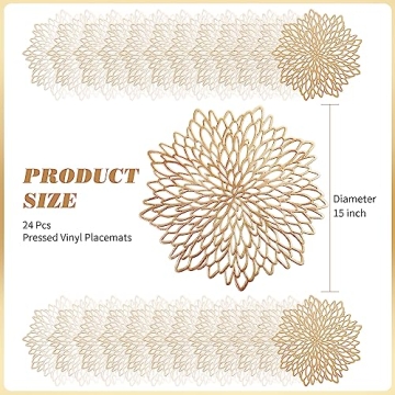 Elegant Gold Round Placemats for Every Celebration