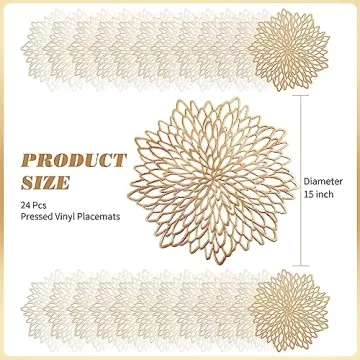 Elegant Gold Round Placemats for Every Celebration