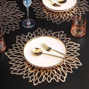 Elegant Gold Round Placemats for Every Celebration