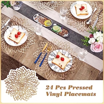 Elegant Gold Round Placemats for Every Celebration
