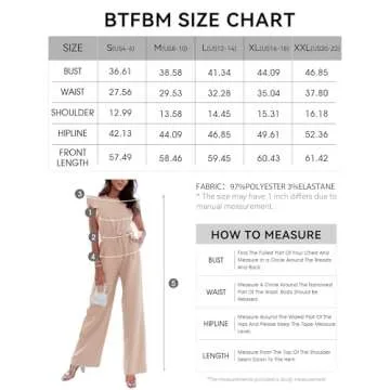 BTFBM Women's Elegant Summer Jumpsuit with Pockets