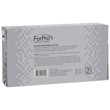 ForPro Disposable Nitrile Gloves 100-Count, Latex-Free, 4 Mil
