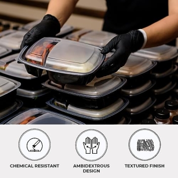 ForPro Disposable Nitrile Gloves 100-Count, Latex-Free, 4 Mil