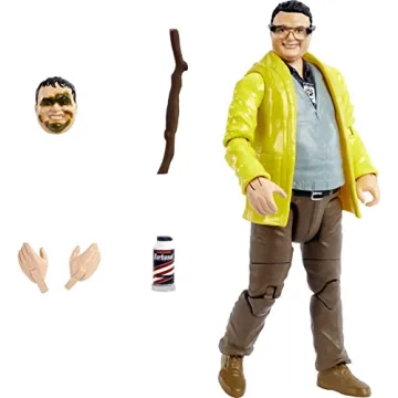 Mattel Jurassic World Hammond Collection Character Action Figure, Dennis Nedry Articulated Collectible Toy in 3.75-inch Scale