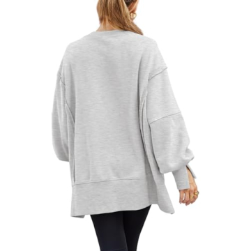 AUTOMET Oversized Crewneck Sweatshirt for Cozy Fall Style