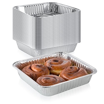 DCS 10-Pack Extra-Thick 8”x8” Disposable Aluminum Baking Pans