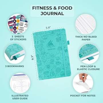 Clever Fox Fitness & Food Journal – Nutrition & Workout Planner for Women & Men – Diet & Gym Exe...