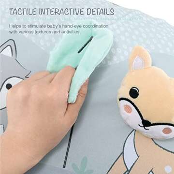 The Peanutshell Baby Boy or Girl Play Ring - Inflatable Seat, Sitting Support Chair, Unisex Activity Seats for Sitting Up, Play Ring for Babies 0-6 Months - Woodland