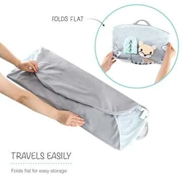 The Peanutshell Baby Boy or Girl Play Ring - Inflatable Seat, Sitting Support Chair, Unisex Activity Seats for Sitting Up, Play Ring for Babies 0-6 Months - Woodland