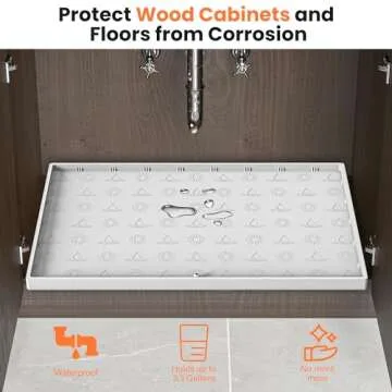 Doasuwish Under Sink Mat - Waterproof Silicone Drip Tray