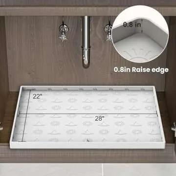 Doasuwish Under Sink Mat - Waterproof Silicone Drip Tray