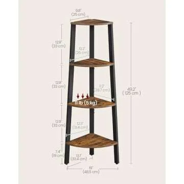 Stylish VASAGLE Corner Shelf Stand for Every Room