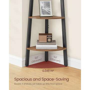 Stylish VASAGLE Corner Shelf Stand for Every Room