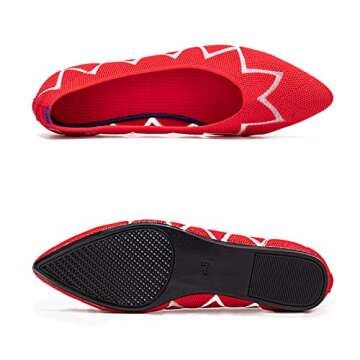 Frank Mully Women's Comfortable Knit Ballet Flats for Casual Use