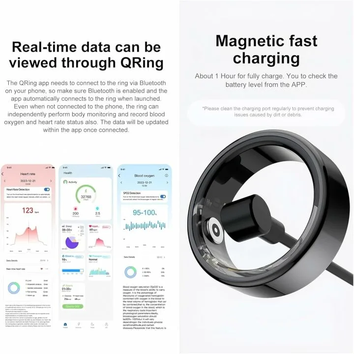 Smart Ring Tracker: Health, Heart Rate, Sleep Monitoring