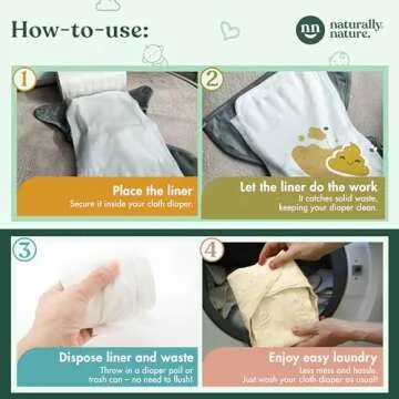 Naturally Nature Disposable Cloth Diaper Liners, Eco-Friendly, 400 Count