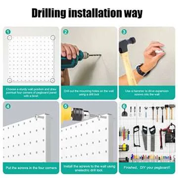 Hogurity Peg Board Metal Panels for Tool Storage and Organization