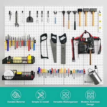 Hogurity Peg Board Metal Panels for Tool Storage and Organization
