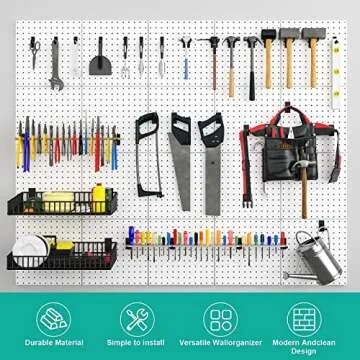Hogurity Peg Board Metal Panels for Tool Storage and Organization