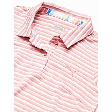 Puma Golf 2020 Girl's Links Polo, Rapture Rose, Medium