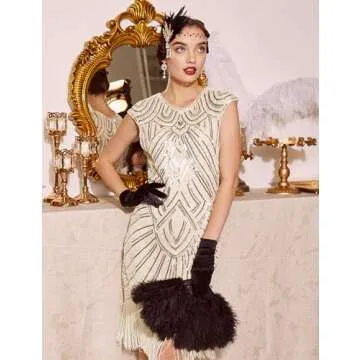 Buy BABEYOND 1920s Beaded Flapper Dress Online