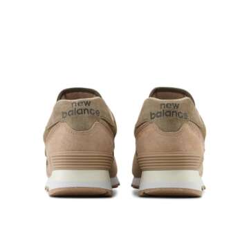 New Balance Women's 574 V2 Sneaker, Flat Taupe/Mushroom/Sea Salt, 7