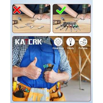 Katerk Hex Shank Bit Holder - Quick Change Portable Tool