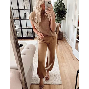 Tanming Women's Cozy 2 Piece Sweater Lounge Set