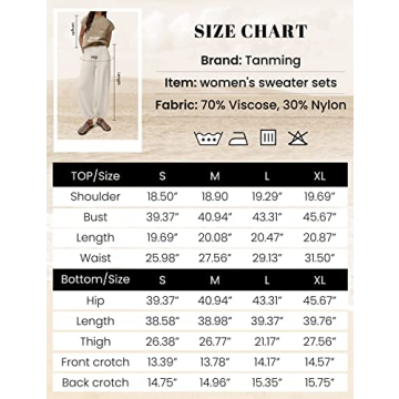 Tanming Women's Cozy 2 Piece Sweater Lounge Set