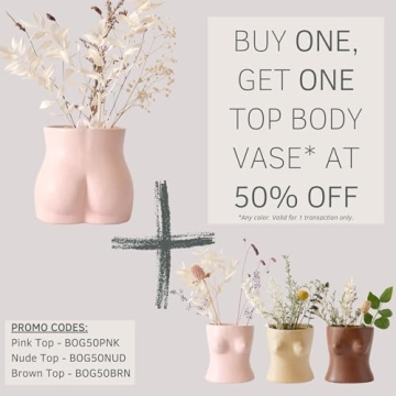 BASE ROOTS Boho Planter Vase with Drainage Hole - Stylish Decor