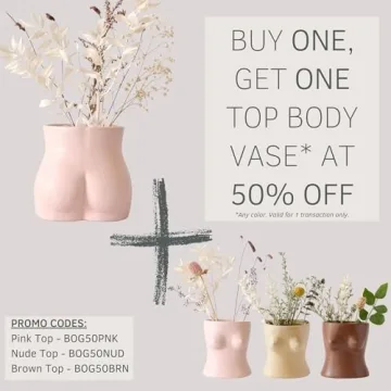 BASE ROOTS Boho Planter Vase with Drainage Hole - Stylish Decor